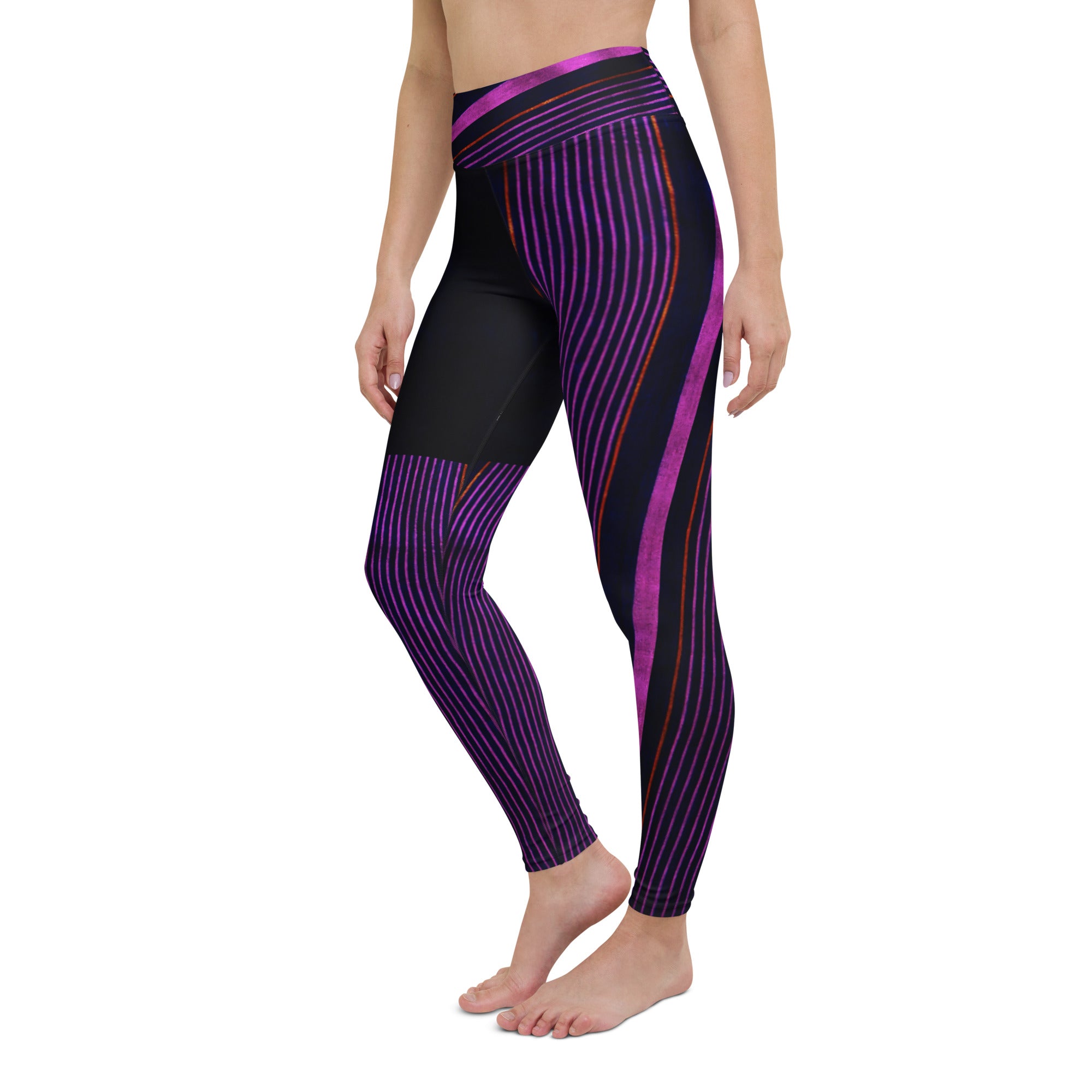 Dance Leggings. Yoga Pants. Gym or Workout High Waist Leggings. "Peppermint" Streetwear by WickedYo.